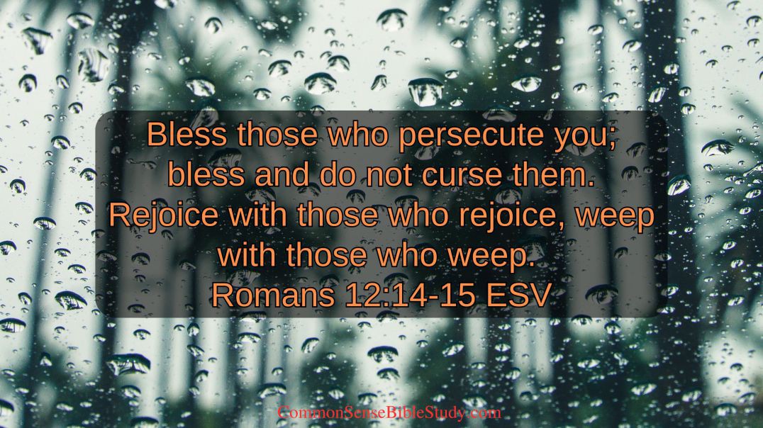 ⁣Bless, Rejoice, and Weep - Romans 12:14-15